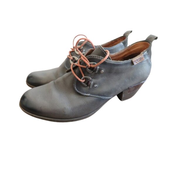 PIKOLINOS Rotterdam Lace Up Ankle Shoes Booties Blue Gray Academia - Size US 9 - Picture 1 of 15